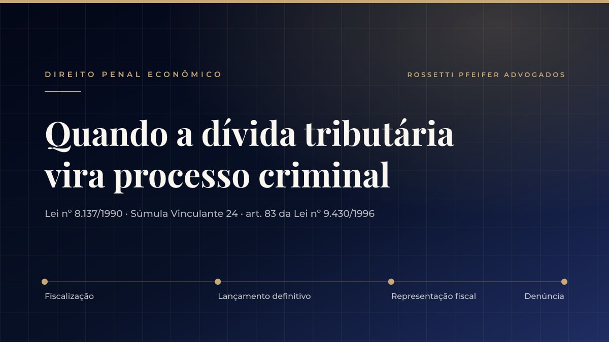 Sonegação fiscal: quando a dívida tributária da empresa vira processo criminal